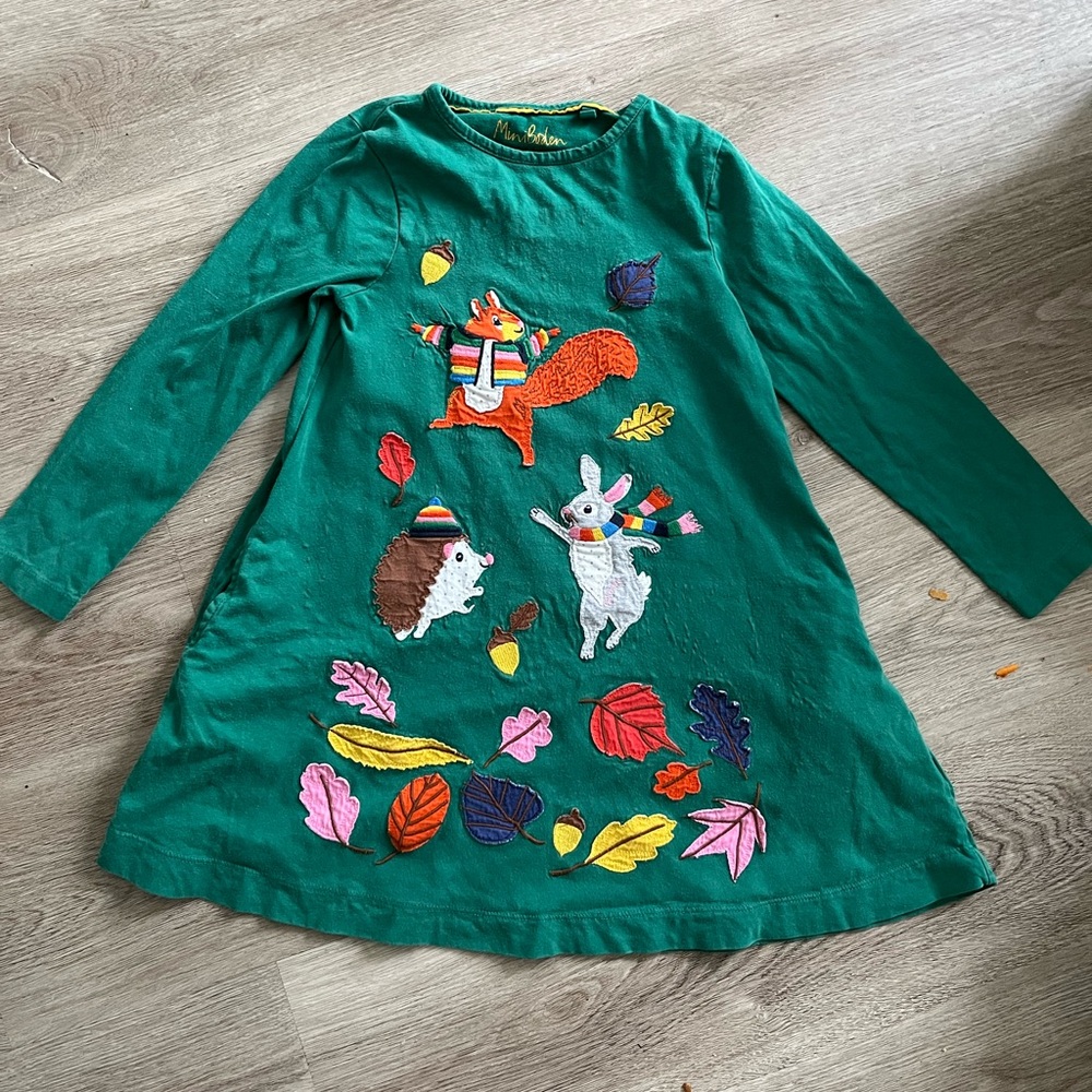 Mini boden green Christmas dress